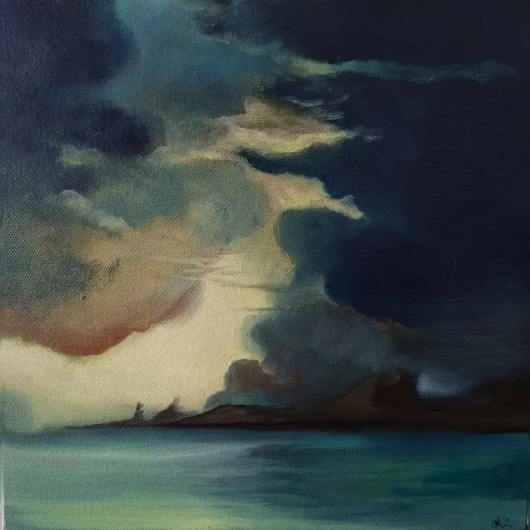 "İsimsiz" eseri AĞIT UĞUR ULUDAĞ tarafından 2019 yılında 25x25 cm ölçülerinde Tuval üzeri yağlı boya tekniği ile yapılmıştır.