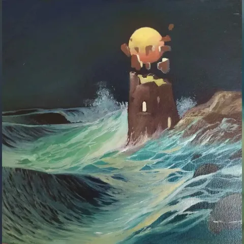 "İsimsiz" eseri AĞIT UĞUR ULUDAĞ tarafından 2019 yılında 25x25 cm ölçülerinde Tuval üzeri yağlı boya tekniği ile yapılmıştır.