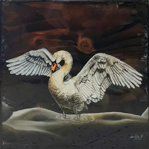 ALİ FATİH KÜÇÜKOSMANOĞLU — “Untitled”, 2019 "İsimsiz" eseri ALİ FATİH KÜÇÜKOSMANOĞLU tarafından 2019 yılında 25x25 cm ölçülerinde Ahşap üzeri yağlı boya + epoksi tekniği ile yapılmıştır.