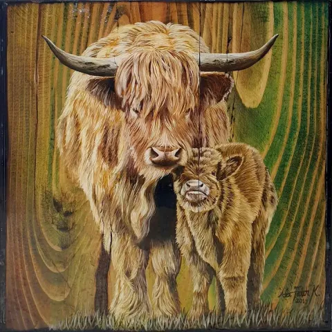 "İsimsiz" eseri ALİ FATİH KÜÇÜKOSMANOĞLU tarafından 2019 yılında 25x25 cm ölçülerinde Ahşap üzeri yağlı boya + epoksi tekniği ile yapılmıştır.