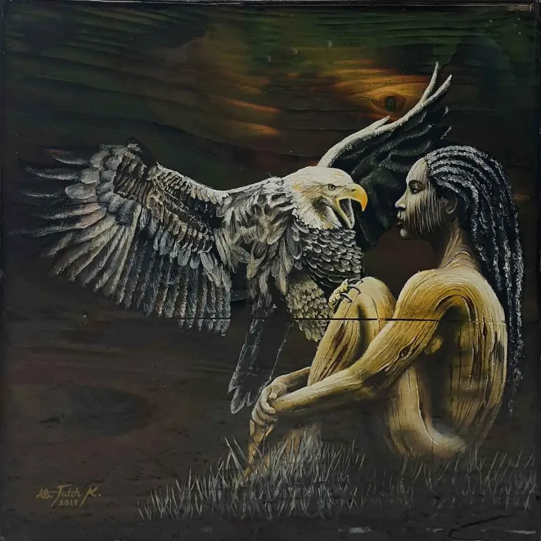 ALİ FATİH KÜÇÜKOSMANOĞLU — “İsimsiz”, 2019 "İsimsiz" eseri ALİ FATİH KÜÇÜKOSMANOĞLU tarafından 2019 yılında 25x25 cm ölçülerinde Ahşap üzeri yağlı boya + epoksi tekniği ile yapılmıştır.