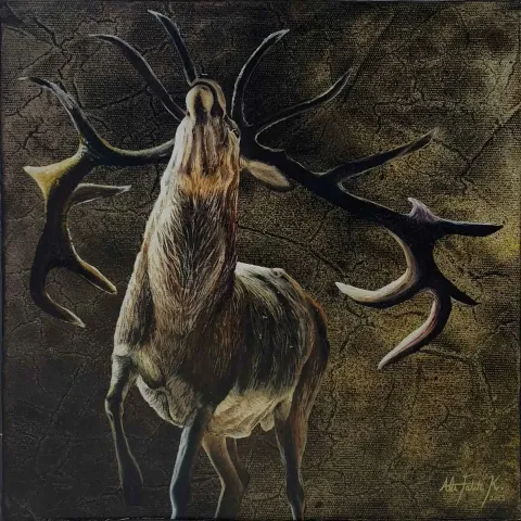 ALİ FATİH KÜÇÜKOSMANOĞLU — “İsimsiz”, 2019 "İsimsiz" eseri ALİ FATİH KÜÇÜKOSMANOĞLU tarafından 2019 yılında 25x25 cm ölçülerinde Tuval üzeri yağlı boya + epoksi tekniği ile yapılmıştır.