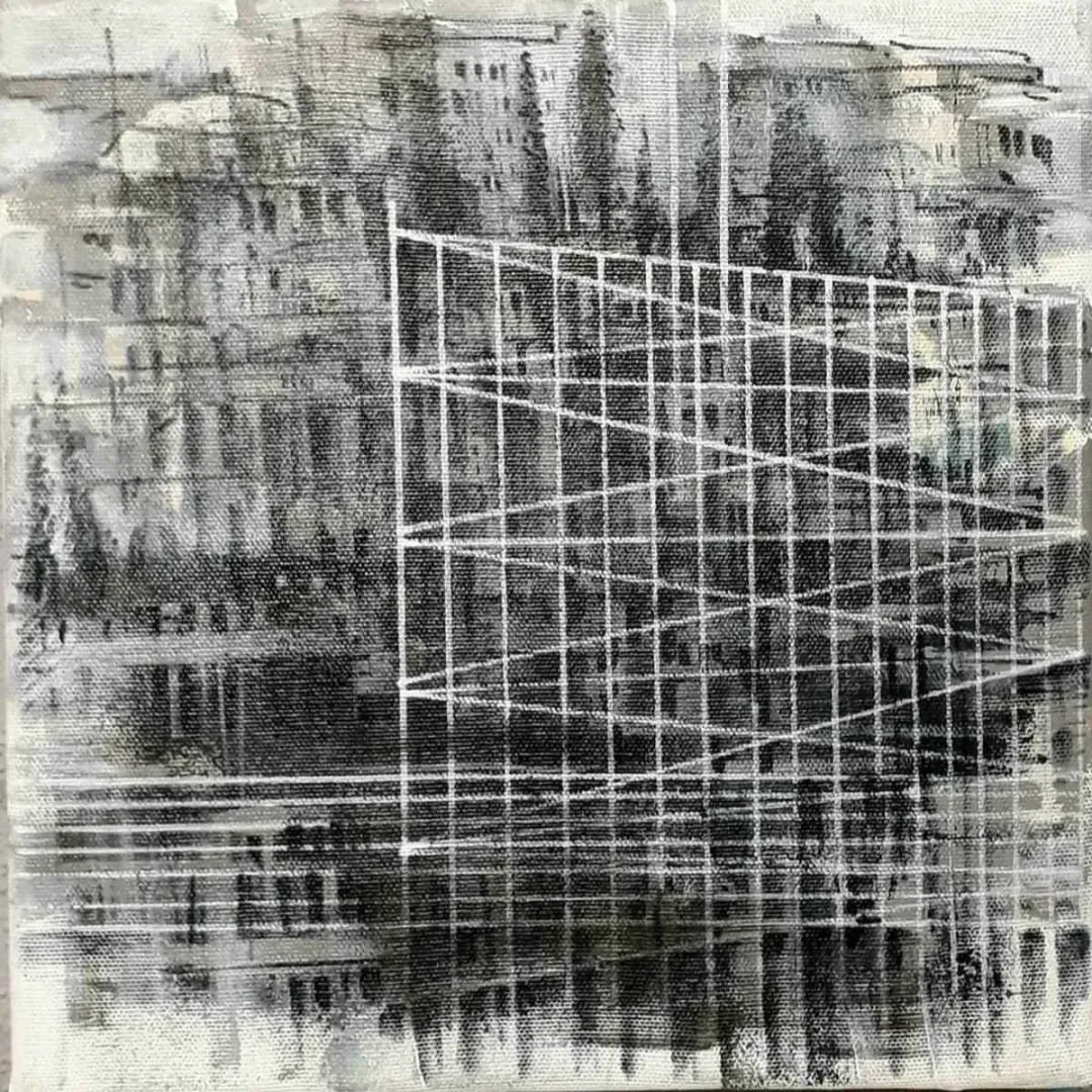 AYHAN ÇETİN — “İsimsiz”, 2019 "İsimsiz" eseri AYHAN ÇETİN tarafından 2019 yılında 25x25 cm ölçülerinde Tuval üzeri akrilik boya tekniği ile yapılmıştır.