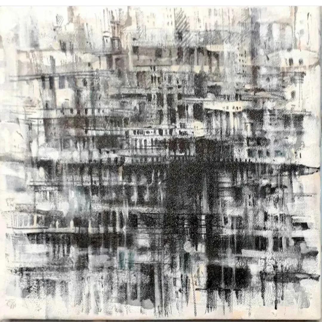AYHAN ÇETİN — “İsimsiz”, 2019 "İsimsiz" eseri AYHAN ÇETİN tarafından 2019 yılında 25x25 cm ölçülerinde Tuval üzeri akrilik boya tekniği ile yapılmıştır.
