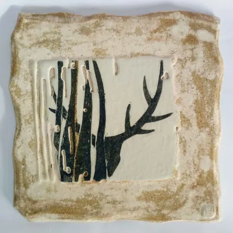 "İsimsiz" eseri AYŞE ERGÜNER tarafından 2019 yılında 25x25 cm ölçülerinde Seramik tekniği ile yapılmıştır.