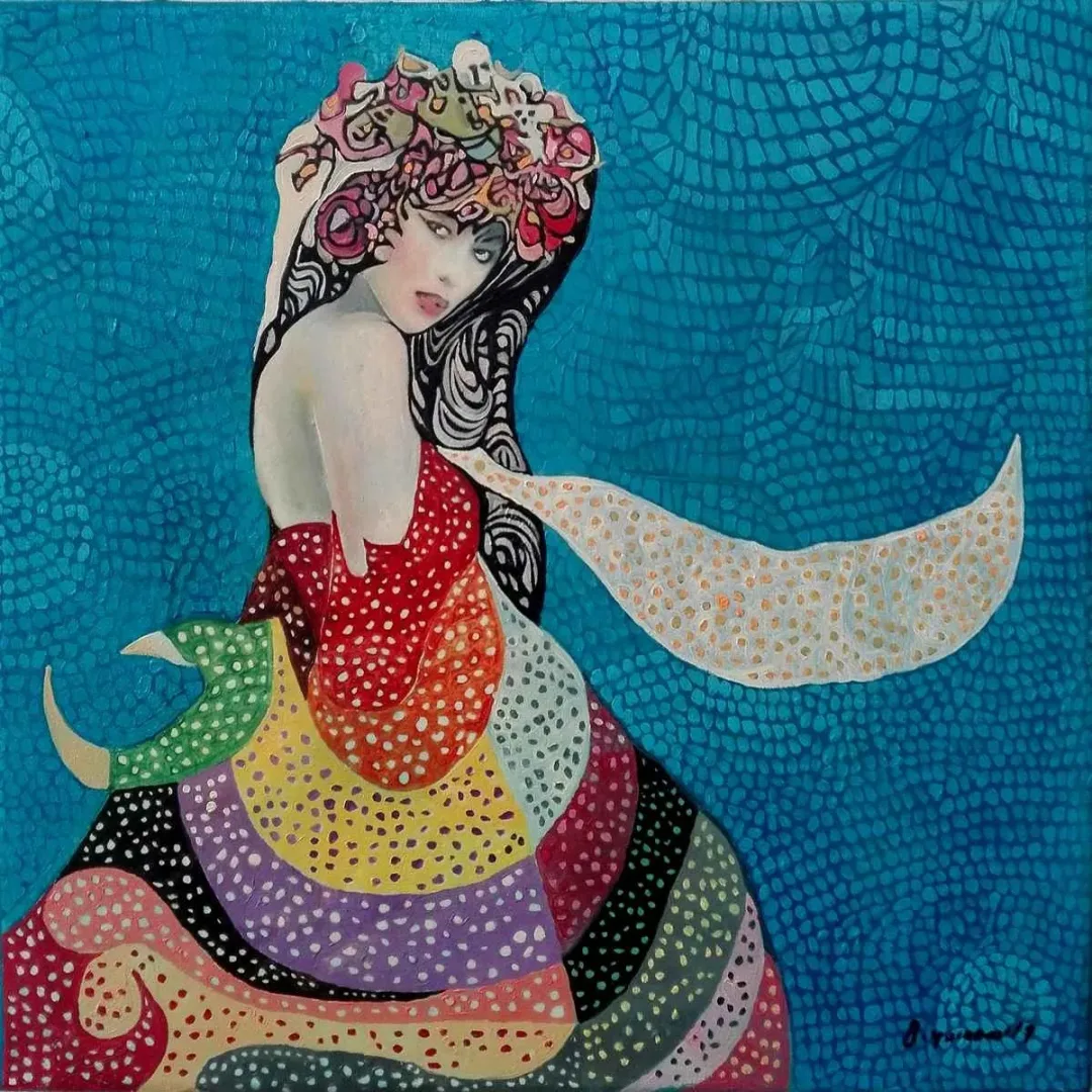 BİNNUR YÜCEBAŞ RUOCCO — “İsimsiz”, 2019 "İsimsiz" eseri BİNNUR YÜCEBAŞ RUOCCO tarafından 2019 yılında 25x25 cm ölçülerinde Tuval üzeri yağlı boya tekniği ile yapılmıştır.