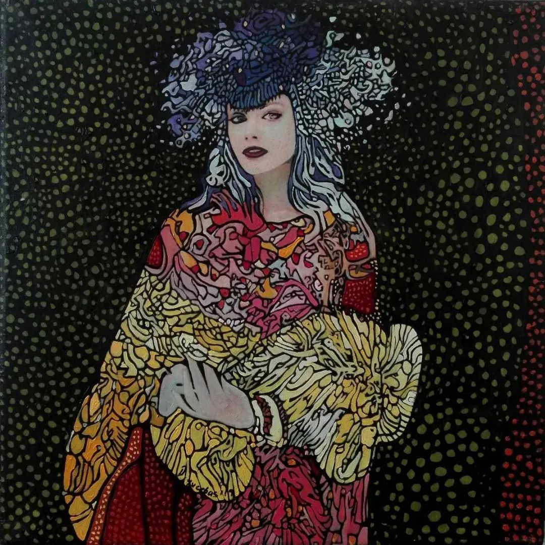 BİNNUR YÜCEBAŞ RUOCCO — “İsimsiz”, 2019 "İsimsiz" eseri BİNNUR YÜCEBAŞ RUOCCO tarafından 2019 yılında 25x25 cm ölçülerinde Tuval üzeri yağlı boya tekniği ile yapılmıştır.