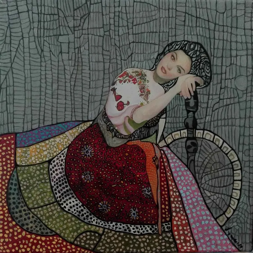BİNNUR YÜCEBAŞ RUOCCO — “İsimsiz”, 2019 "İsimsiz" eseri BİNNUR YÜCEBAŞ RUOCCO tarafından 2019 yılında 25x25 cm ölçülerinde Tuval üzeri yağlı boya tekniği ile yapılmıştır.