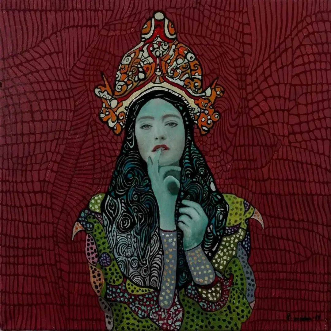 BİNNUR YÜCEBAŞ RUOCCO — “İsimsiz”, 2019 "İsimsiz" eseri BİNNUR YÜCEBAŞ RUOCCO tarafından 2019 yılında 25x25 cm ölçülerinde Tuval üzeri yağlı boya tekniği ile yapılmıştır.