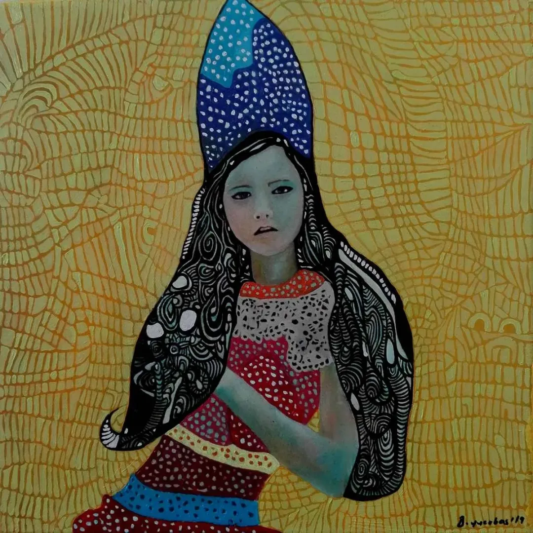 BİNNUR YÜCEBAŞ RUOCCO — “İsimsiz”, 2019 "İsimsiz" eseri BİNNUR YÜCEBAŞ RUOCCO tarafından 2019 yılında 25x25 cm ölçülerinde Tuval üzeri yağlı boya tekniği ile yapılmıştır.