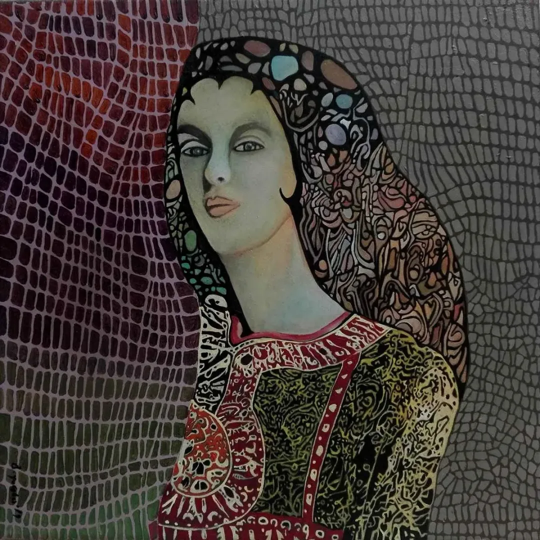 BİNNUR YÜCEBAŞ RUOCCO — “İsimsiz”, 2019 "İsimsiz" eseri BİNNUR YÜCEBAŞ RUOCCO tarafından 2019 yılında 25x25 cm ölçülerinde Tuval üzeri yağlı boya tekniği ile yapılmıştır.