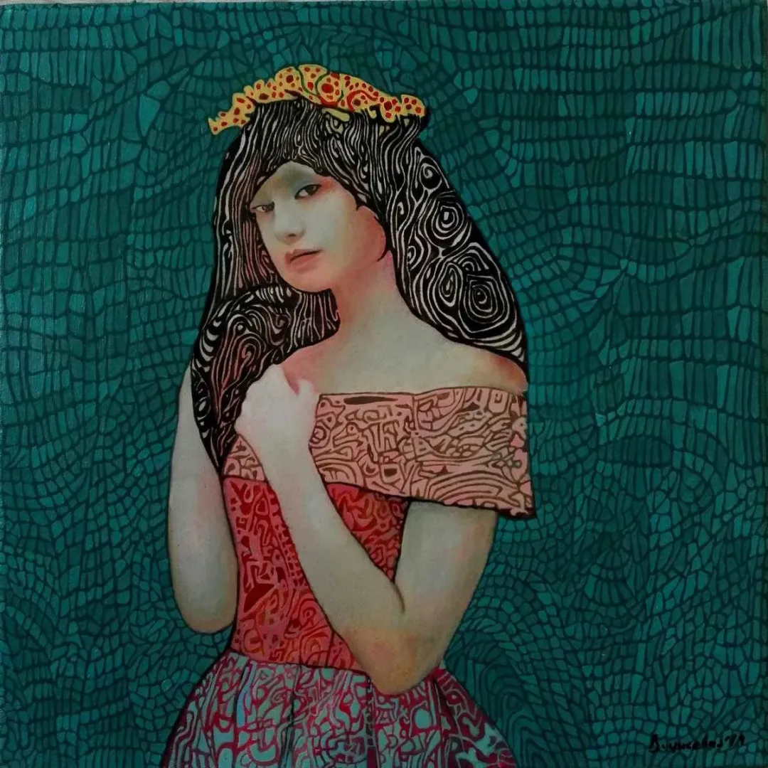 BİNNUR YÜCEBAŞ RUOCCO — “İsimsiz”, 2019 "İsimsiz" eseri BİNNUR YÜCEBAŞ RUOCCO tarafından 2019 yılında 25x25 cm ölçülerinde Tuval üzeri yağlı boya tekniği ile yapılmıştır.