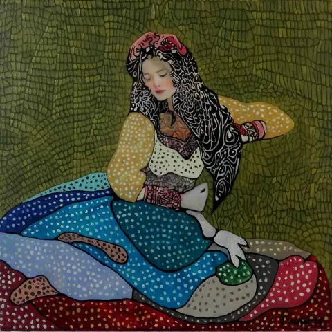"İsimsiz" eseri BİNNUR YÜCEBAŞ RUOCCO tarafından 2019 yılında 25x25 cm ölçülerinde Tuval üzeri yağlı boya tekniği ile yapılmıştır.