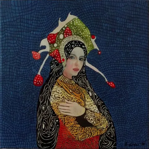 BİNNUR YÜCEBAŞ RUOCCO — “Untitled”, 2019 "İsimsiz" eseri BİNNUR YÜCEBAŞ RUOCCO tarafından 2019 yılında 25x25 cm ölçülerinde Tuval üzeri yağlı boya tekniği ile yapılmıştır.