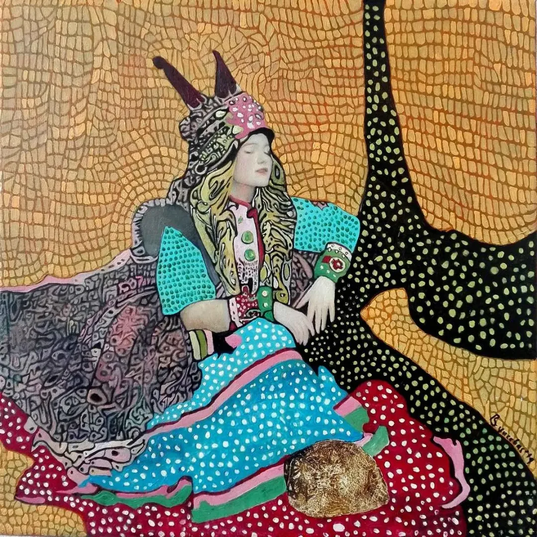 BİNNUR YÜCEBAŞ RUOCCO — “İsimsiz”, 2019 "İsimsiz" eseri BİNNUR YÜCEBAŞ RUOCCO tarafından 2019 yılında 25x25 cm ölçülerinde Tuval üzeri yağlı boya tekniği ile yapılmıştır.