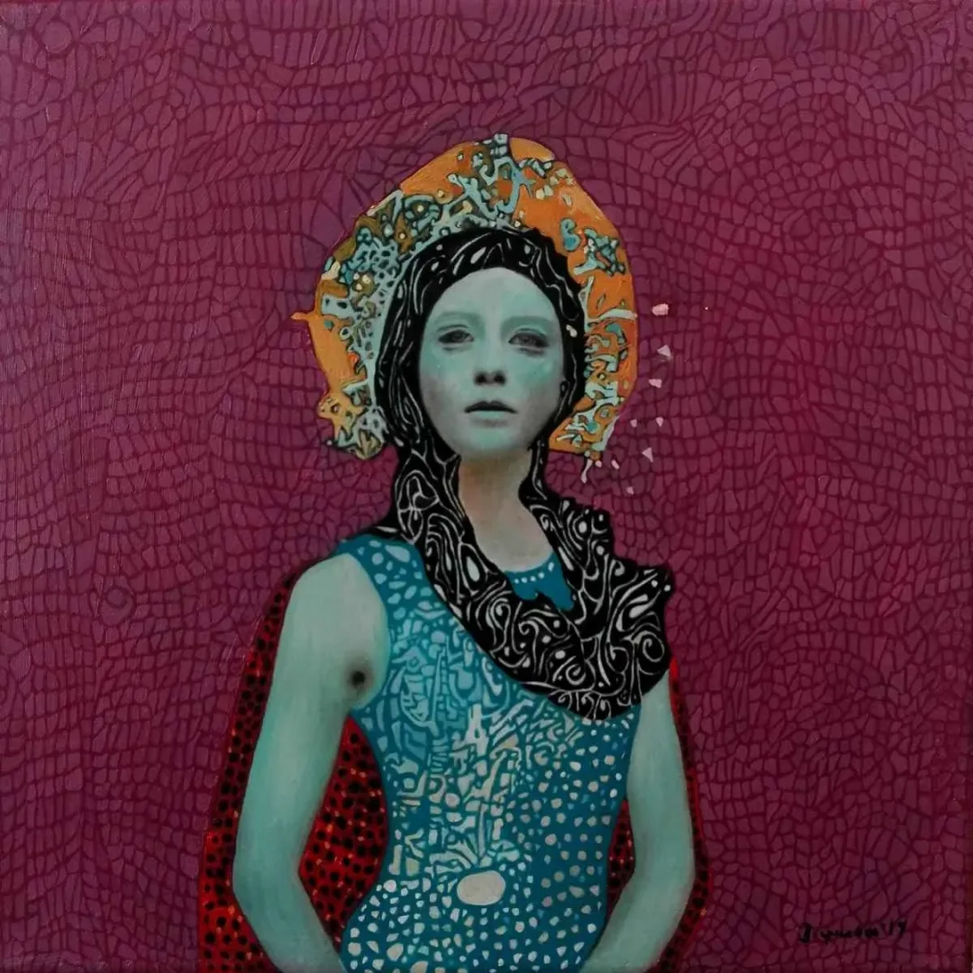 BİNNUR YÜCEBAŞ RUOCCO — “İsimsiz”, 2019 "İsimsiz" eseri BİNNUR YÜCEBAŞ RUOCCO tarafından 2019 yılında 25x25 cm ölçülerinde Tuval üzeri yağlı boya tekniği ile yapılmıştır.