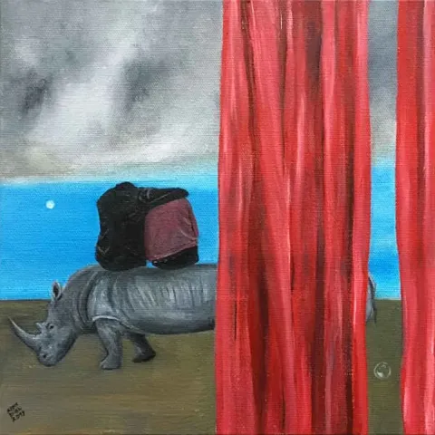 "İsimsiz" eseri AYDIN BÜNGÜL tarafından 2019 yılında 25x25 cm ölçülerinde Tuval üzeri yağlı boya tekniği ile yapılmıştır.