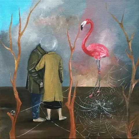 AYDIN BÜNGÜL — “İsimsiz”, 2019 "İsimsiz" eseri AYDIN BÜNGÜL tarafından 2019 yılında 25x25 cm ölçülerinde Tuval üzeri yağlı boya tekniği ile yapılmıştır.