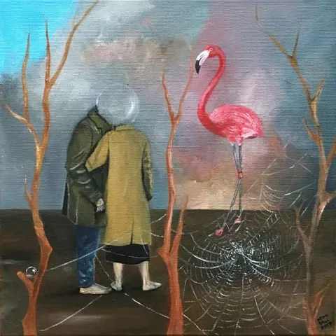 "İsimsiz" eseri AYDIN BÜNGÜL tarafından 2019 yılında 25x25 cm ölçülerinde Tuval üzeri yağlı boya tekniği ile yapılmıştır.