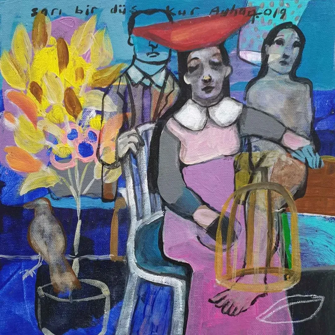 AYHAN TAŞKIRAN — “İsimsiz”, 2019 "İsimsiz" eseri AYHAN TAŞKIRAN tarafından 2019 yılında 25x25 cm ölçülerinde Tuval üzeri yağlı boya tekniği ile yapılmıştır.