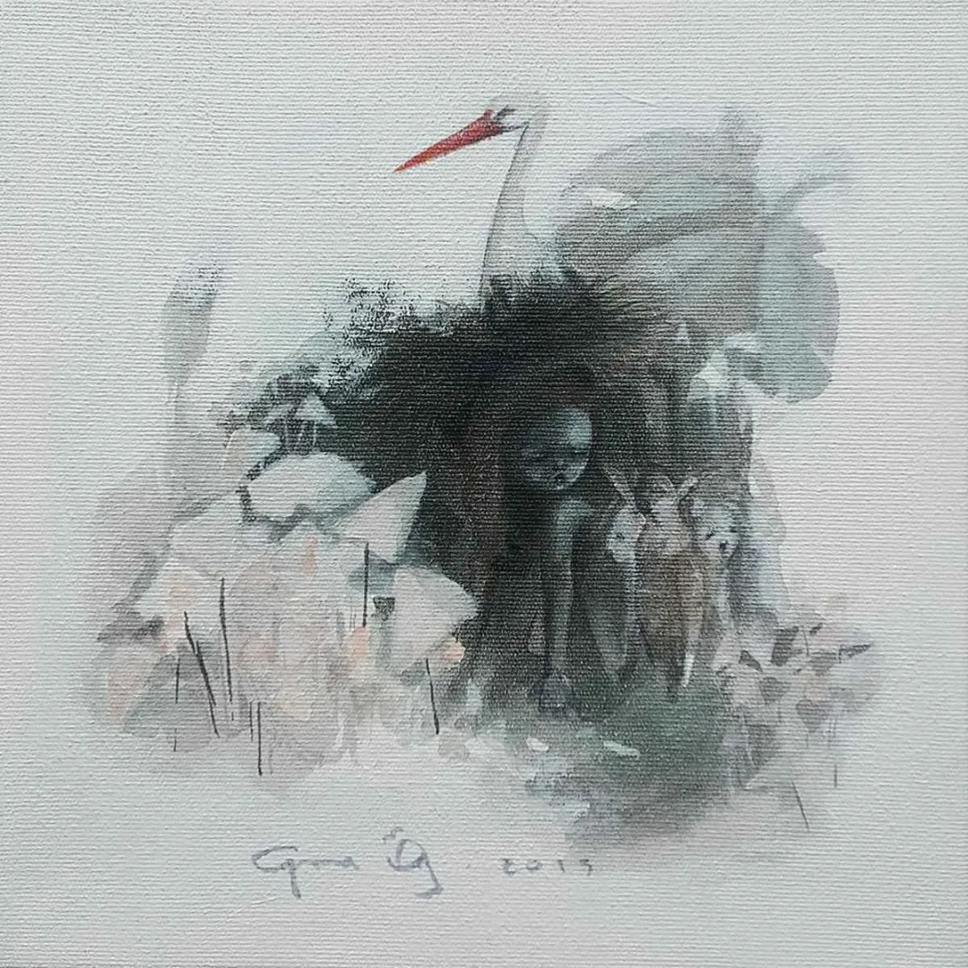 AYSUN ÖZ — “İsimsiz”, 2019 "İsimsiz" eseri AYSUN ÖZ tarafından 2019 yılında 25x25 cm ölçülerinde Tuval üzeri akrilik boya tekniği ile yapılmıştır.