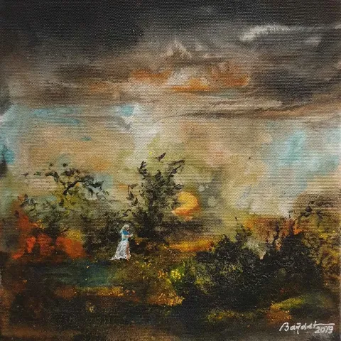 BAĞDAT DEMİRCİOĞLU — “Untitled”, 2019 "İsimsiz" eseri BAĞDAT DEMİRCİOĞLU tarafından 2019 yılında 25x25 cm ölçülerinde Tuval üzeri yağlı boya tekniği ile yapılmıştır.