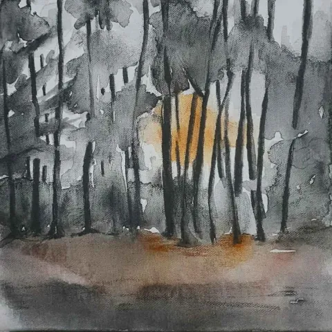 BELGİN ŞEN — “İsimsiz”, 2019 "İsimsiz" eseri BELGİN ŞEN tarafından 2019 yılında 25x25 cm ölçülerinde Tuval üzeri akrilik boya tekniği ile yapılmıştır.