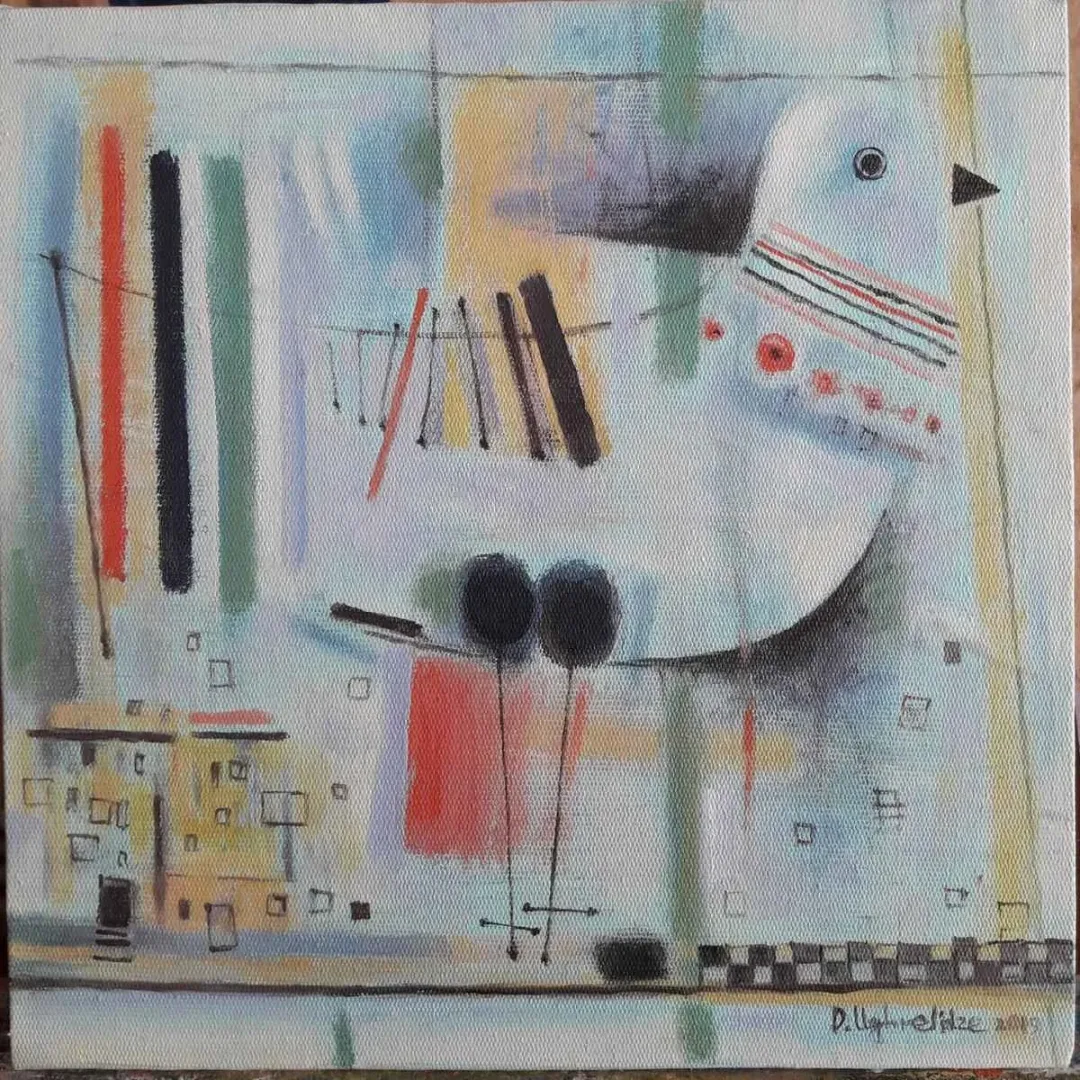 DAVİT UGHRELİDZE — “İsimsiz”, 2019 "İsimsiz" eseri DAVİT UGHRELİDZE tarafından 2019 yılında 25x25 cm ölçülerinde Tuval üzeri yağlı boya tekniği ile yapılmıştır.