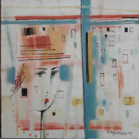 DAVİT UGHRELİDZE — “Untitled”, 2019 "İsimsiz" eseri DAVİT UGHRELİDZE tarafından 2019 yılında 25x25 cm ölçülerinde Tuval üzeri yağlı boya tekniği ile yapılmıştır.