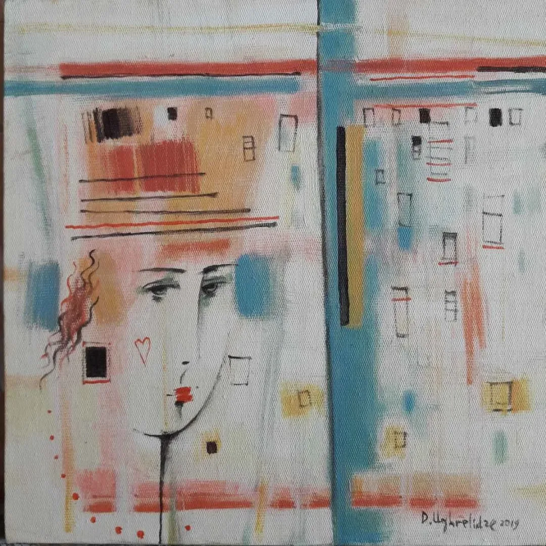 DAVİT UGHRELİDZE — “İsimsiz”, 2019 "İsimsiz" eseri DAVİT UGHRELİDZE tarafından 2019 yılında 25x25 cm ölçülerinde Tuval üzeri yağlı boya tekniği ile yapılmıştır.