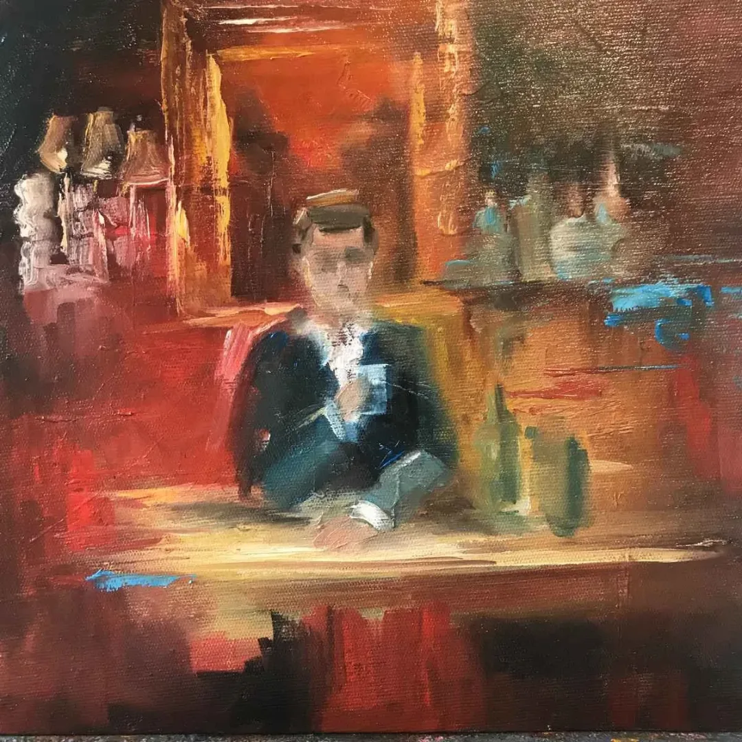 DENİZ KUMBASAR — “İsimsiz”, 2019 "İsimsiz" eseri DENİZ KUMBASAR tarafından 2019 yılında 25x25 cm ölçülerinde Tuval üzeri yağlı boya tekniği ile yapılmıştır.