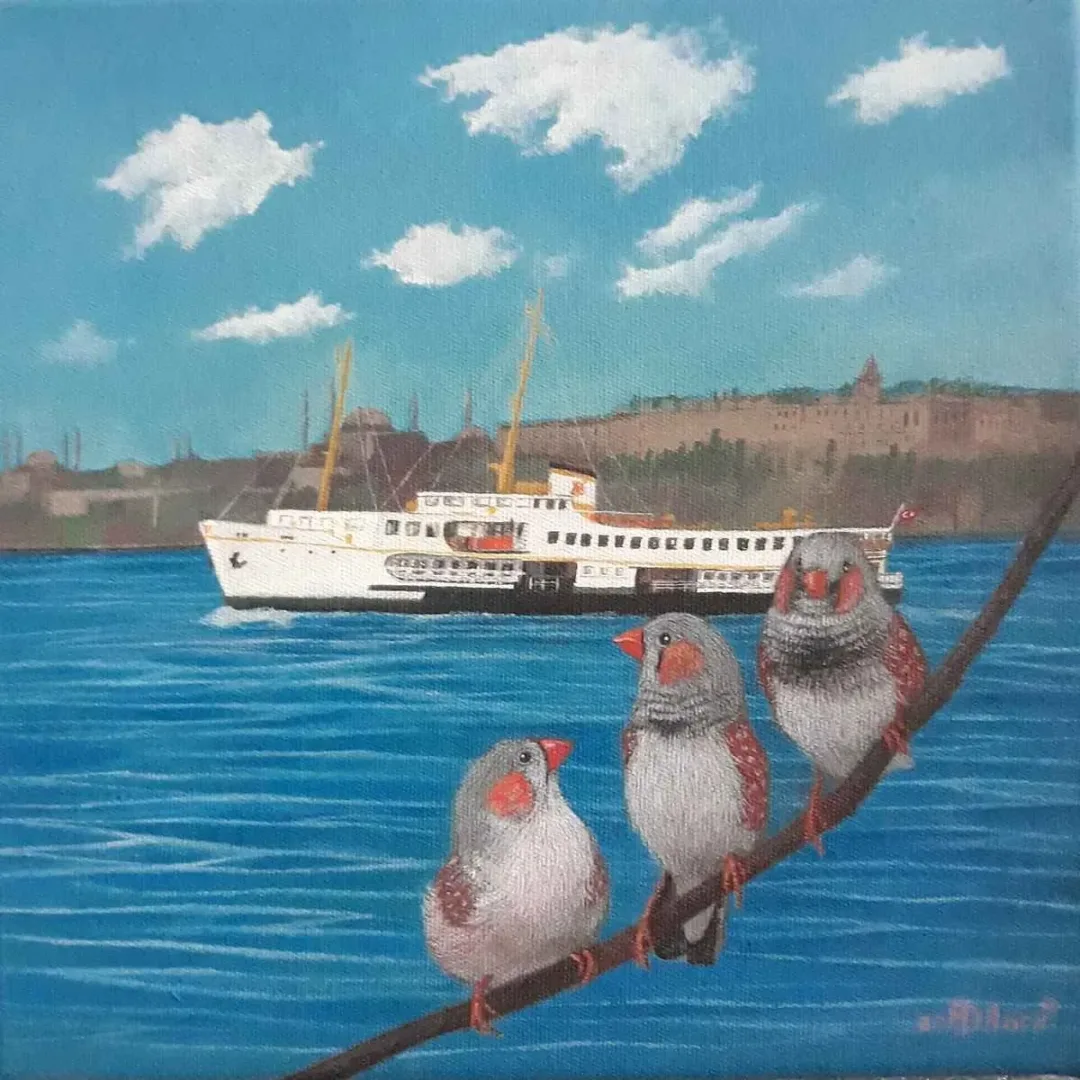 "İsimsiz" eseri DİLARA KOZ tarafından 2019 yılında 25x25 cm ölçülerinde Tuval üzeri yağlı boya tekniği ile yapılmıştır.