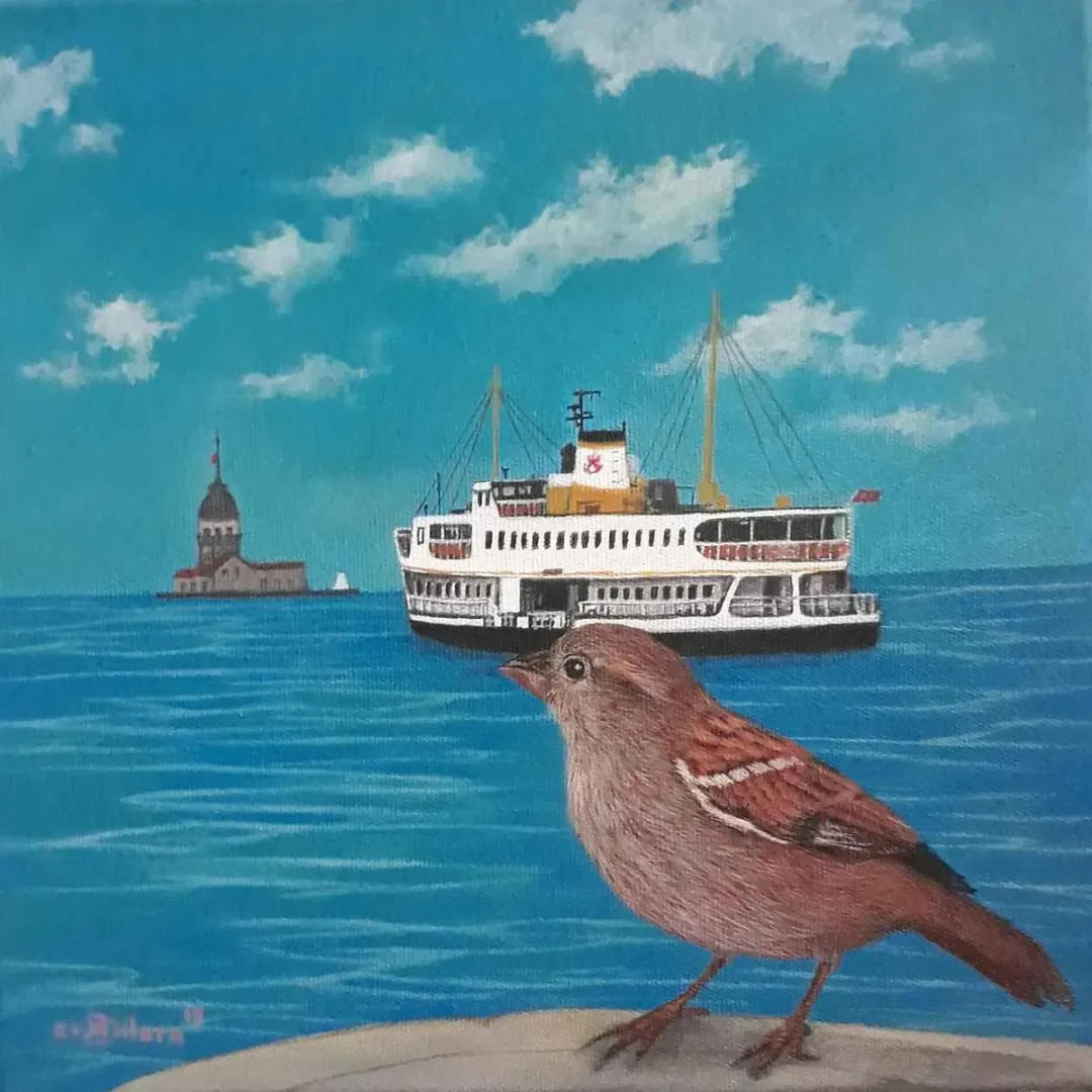 "İsimsiz" eseri DİLARA KOZ tarafından 2019 yılında 25x25 cm ölçülerinde Tuval üzeri yağlı boya tekniği ile yapılmıştır.