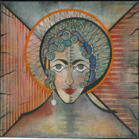 DİLEK YERLİKAYA — “Untitled”, 2019 "İsimsiz" eseri DİLEK YERLİKAYA tarafından 2019 yılında 25x25 cm ölçülerinde Tuval üzeri yağlı boya tekniği ile yapılmıştır.