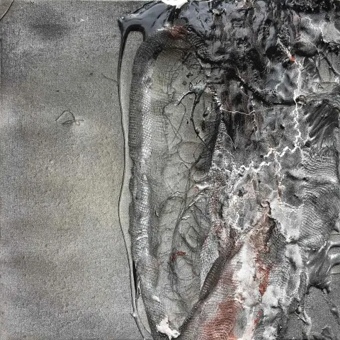 DUYGU ÇETİNKAYA — “Untitled”, 2019 "İsimsiz" eseri DUYGU ÇETİNKAYA tarafından 2019 yılında 25x25 cm ölçülerinde Tuval üzeri karışık teknik tekniği ile yapılmıştır.