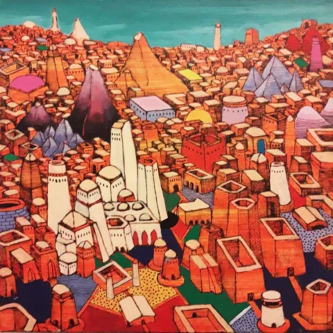 EFE KASAPLAR — “God Of War”, 2019 "God Of War" eseri EFE KASAPLAR tarafından 2019 yılında 25x25 cm ölçülerinde Tuval üzeri yağlı boya tekniği ile yapılmıştır.