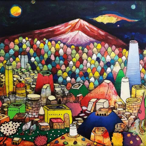EFE KASAPLAR — “Gönül Ormanı”, 2019 "Gönül Ormanı" eseri EFE KASAPLAR tarafından 2019 yılında 25x25 cm ölçülerinde Tuval üzeri yağlı boya tekniği ile yapılmıştır.