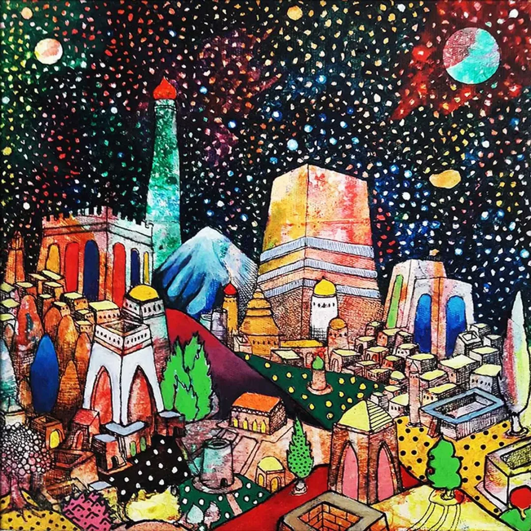 yakınlaştır "Fantazi Oryantal" eseri EFE KASAPLAR tarafından 2019 yılında 25x25 cm ölçülerinde Tuval üzeri yağlı boya tekniği ile yapılmıştır.