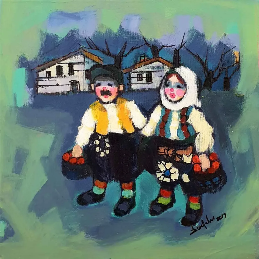 EMEL YALIN — “İsimsiz”, 2019 "İsimsiz" eseri EMEL YALIN tarafından 2019 yılında 25x25 cm ölçülerinde Tuval üzeri akrilik boya tekniği ile yapılmıştır.