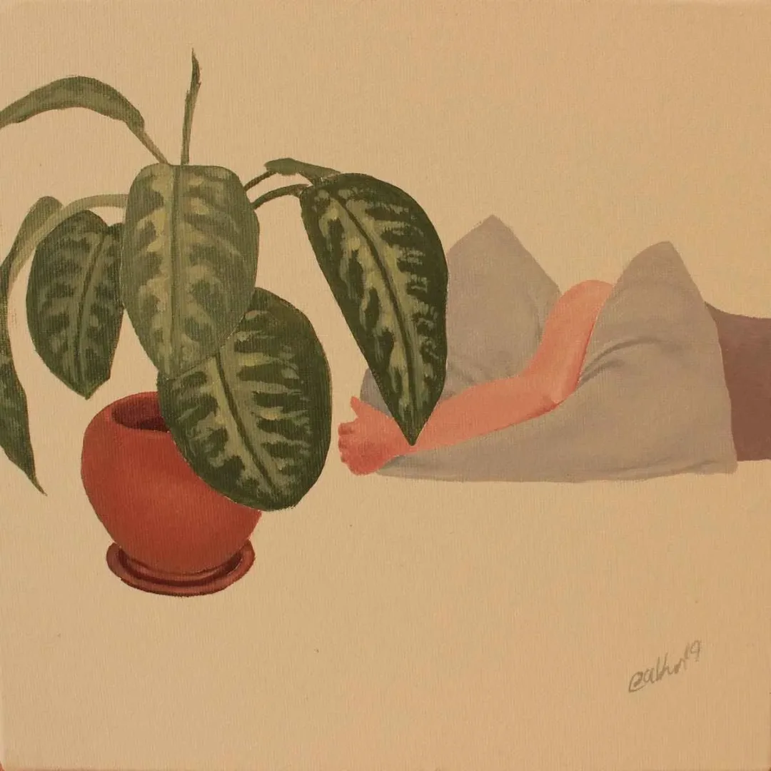 EMİNE ALTUN — “İsimsiz”, 2019 "İsimsiz" eseri EMİNE ALTUN tarafından 2019 yılında 25x25 cm ölçülerinde Tuval üzeri akrilik boya tekniği ile yapılmıştır.