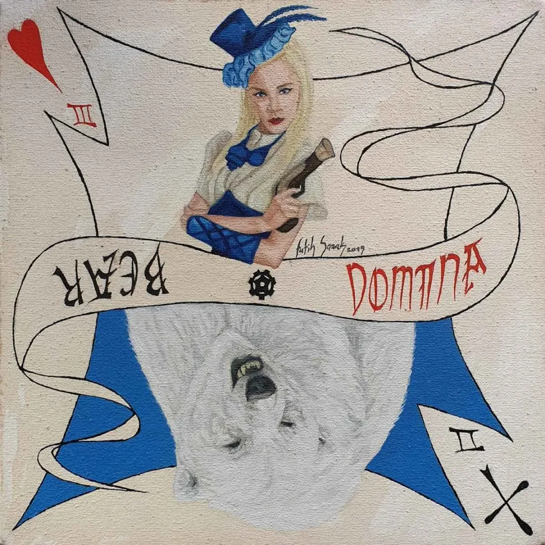 FATİH SAZAK — “İsimsiz”, 2019 "İsimsiz" eseri FATİH SAZAK tarafından 2019 yılında 25x25 cm ölçülerinde Tuval üzeri yağlı boya tekniği ile yapılmıştır.