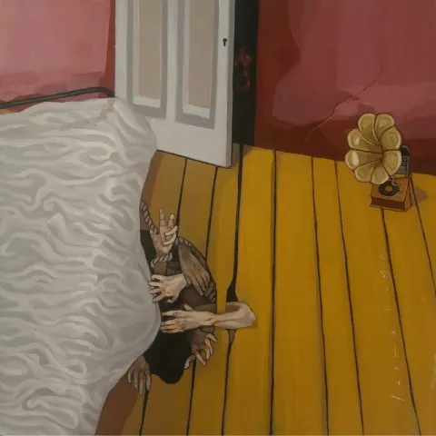 "İsimsiz" eseri FATMA KAYA tarafından 2019 yılında 25x25 cm ölçülerinde Tuval üzeri yağlı boya tekniği ile yapılmıştır.