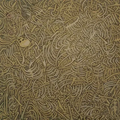 FATMA KAYA — “Untitled”, 2019 "İsimsiz" eseri FATMA KAYA tarafından 2019 yılında 25x25 cm ölçülerinde Tuval üzeri yağlı boya tekniği ile yapılmıştır.