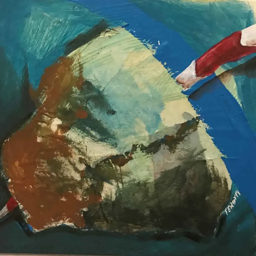 FERDA OLKUN — “İsimsiz”, 2019 "İsimsiz" eseri FERDA OLKUN tarafından 2019 yılında 25x25 cm ölçülerinde Tuval üzeri yağlı boya tekniği ile yapılmıştır.