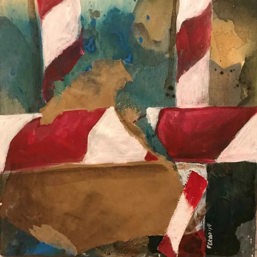 FERDA OLKUN — “İsimsiz”, 2019 "İsimsiz" eseri FERDA OLKUN tarafından 2019 yılında 25x25 cm ölçülerinde Tuval üzeri yağlı boya tekniği ile yapılmıştır.