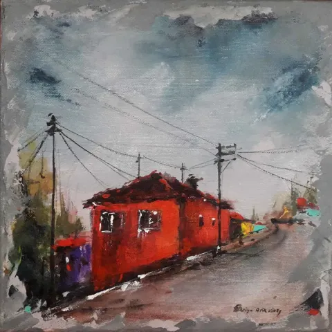 "İsimsiz" eseri FİKRİYE ATİK GÜNEŞ tarafından 2019 yılında 25x25 cm ölçülerinde Tuval üzeri akrilik boya tekniği ile yapılmıştır.