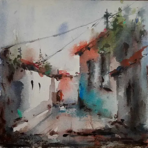 "İsimsiz" eseri FİKRİYE ATİK GÜNEŞ tarafından 2019 yılında 25x25 cm ölçülerinde Tuval üzeri akrilik boya tekniği ile yapılmıştır.