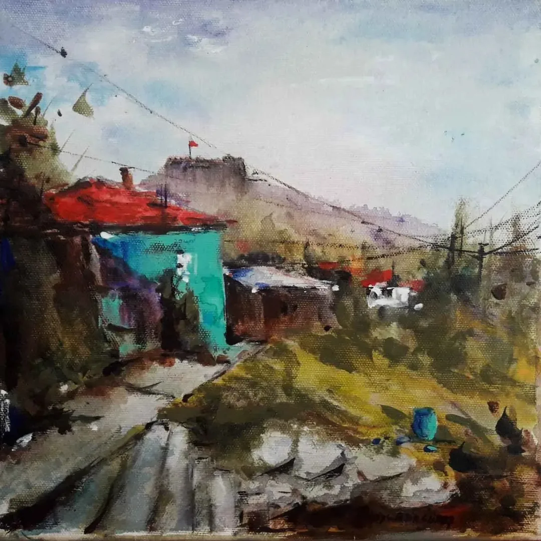 yakınlaştır "İsimsiz" eseri FİKRİYE ATİK GÜNEŞ tarafından 2019 yılında 25x25 cm ölçülerinde Tuval üzeri akrilik boya tekniği ile yapılmıştır.