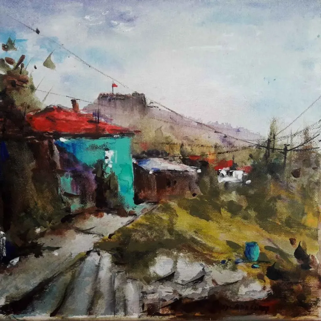 "İsimsiz" eseri FİKRİYE ATİK GÜNEŞ tarafından 2019 yılında 25x25 cm ölçülerinde Tuval üzeri akrilik boya tekniği ile yapılmıştır.
