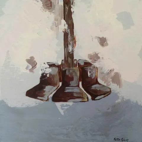 GÜLAY KOTAN — “İsimsiz”, 2019 "İsimsiz" eseri GÜLAY KOTAN tarafından 2019 yılında 25x25 cm ölçülerinde Tuval üzeri akrilik boya tekniği ile yapılmıştır.